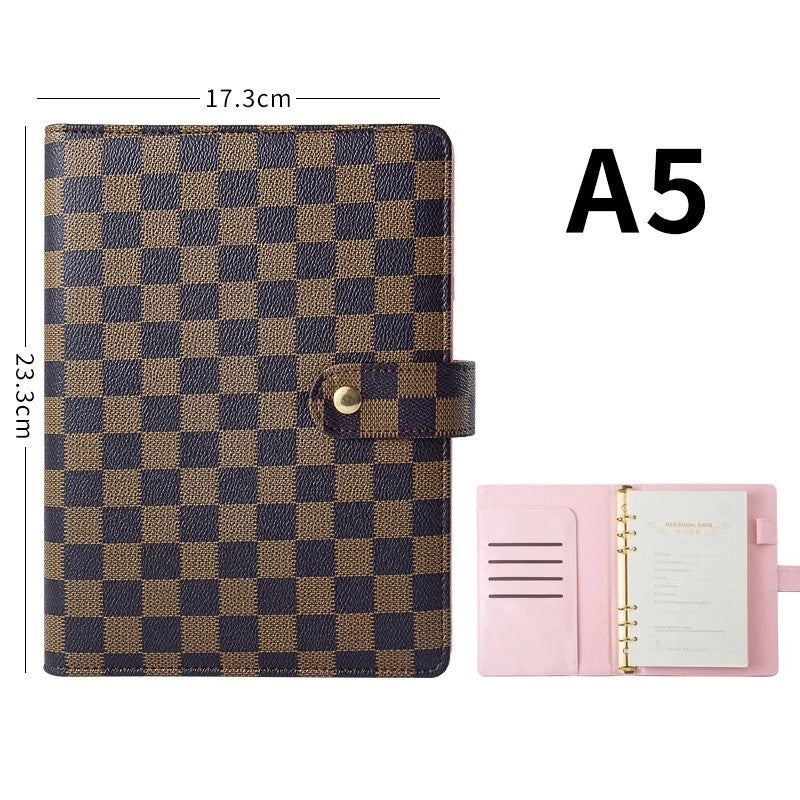 PU Leather Casual Notebook with Lattice Design | Stationery & Notebooks