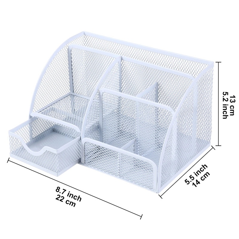 Creative Metal Pen Holder Hollow Desktop Organizer Stationery Storage Box | Office Supplies