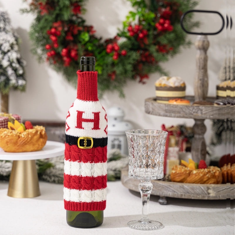 Christmas Nordic Style Cute Letter Polyester Party Festival Bottle Cover|Home Decor & Party Supplies