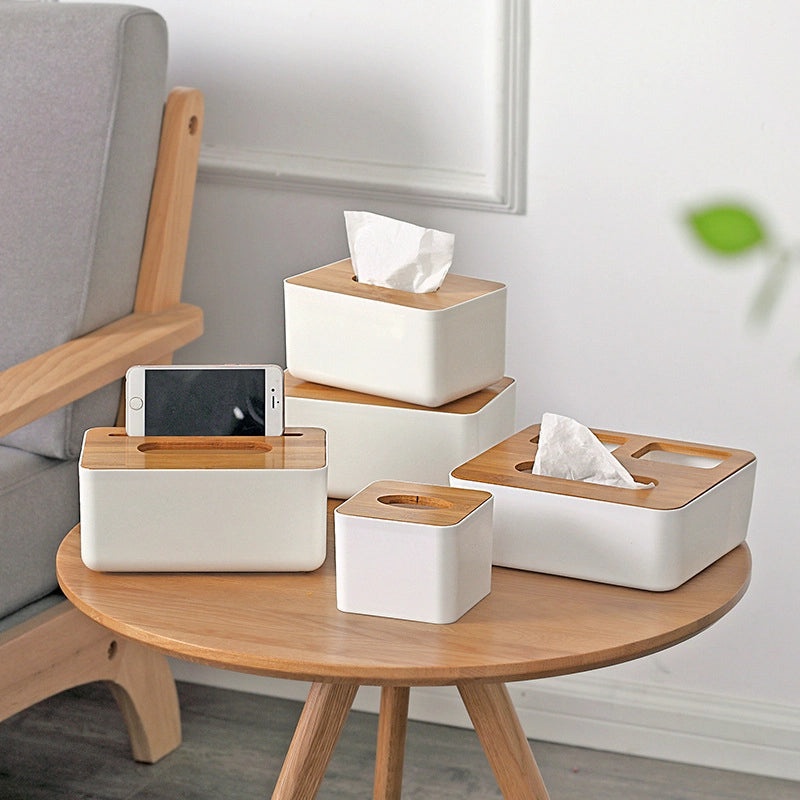 Wood Pattern Plastic Tissue Box for Home Decor | Home Decor & Storage