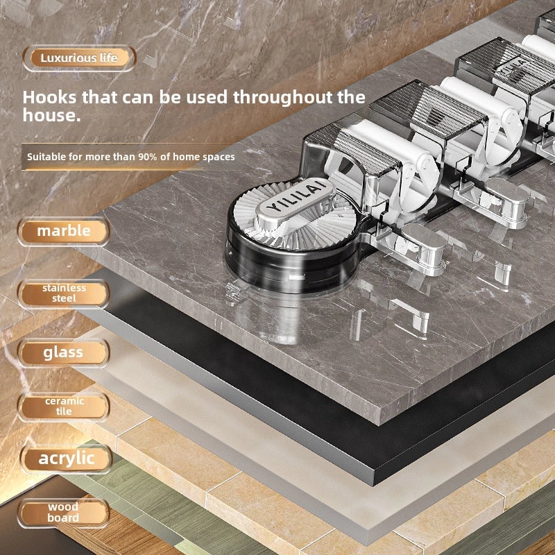 Strong Suction Cup Mop Clip Hook for Bathroom Wall Storage | Home Organization