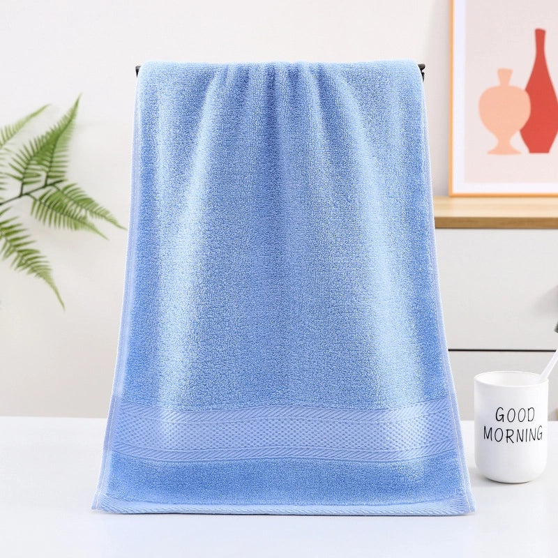 Pure Cotton Thickened Adult Face Towel with Watergrain Texture and Embroidered Logo|Home & Living Towels