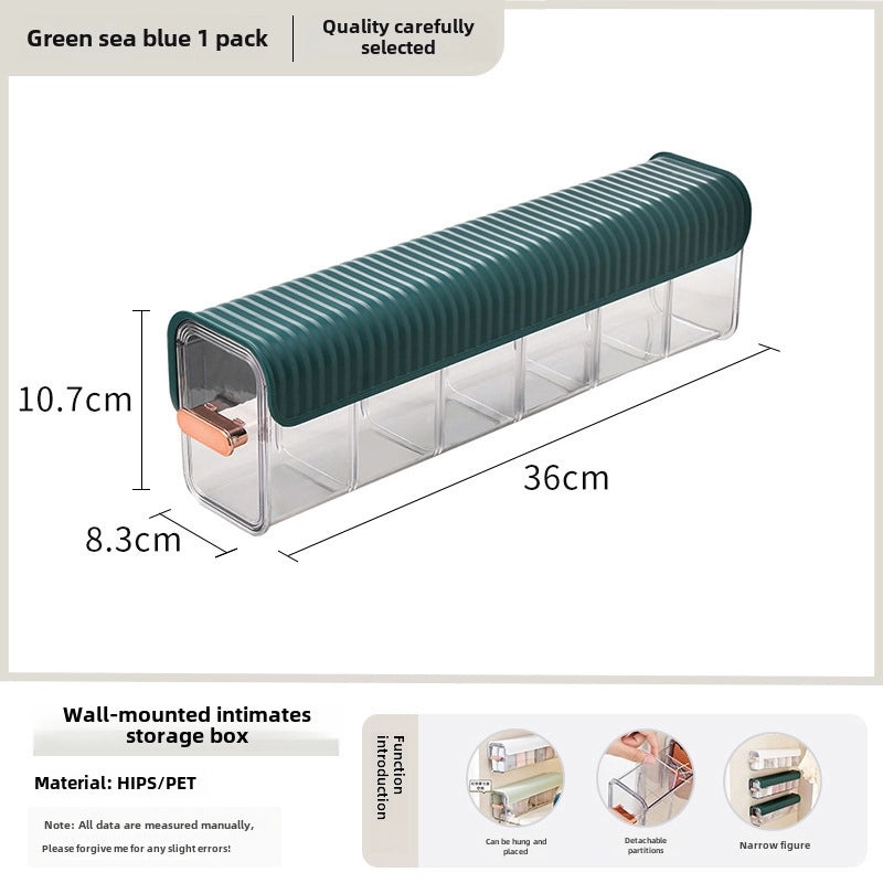 Transparent Wall-mounted Underwear Storage Box for Socks and Bra | Home Storage & Organization