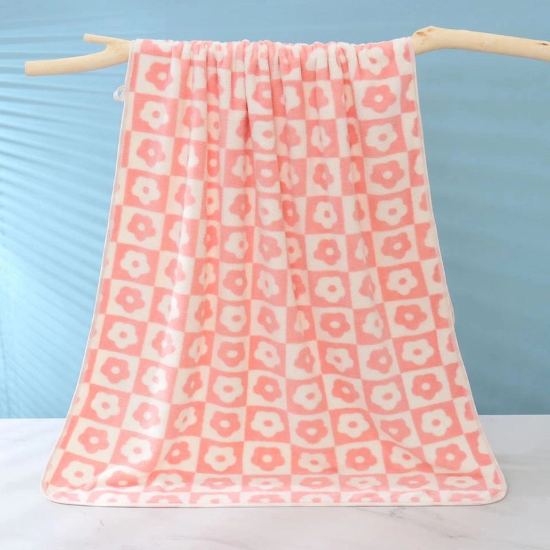 Soft Coral Fleece Pig Flower Towel Set for Couples | Home & Living Towel Gift Set