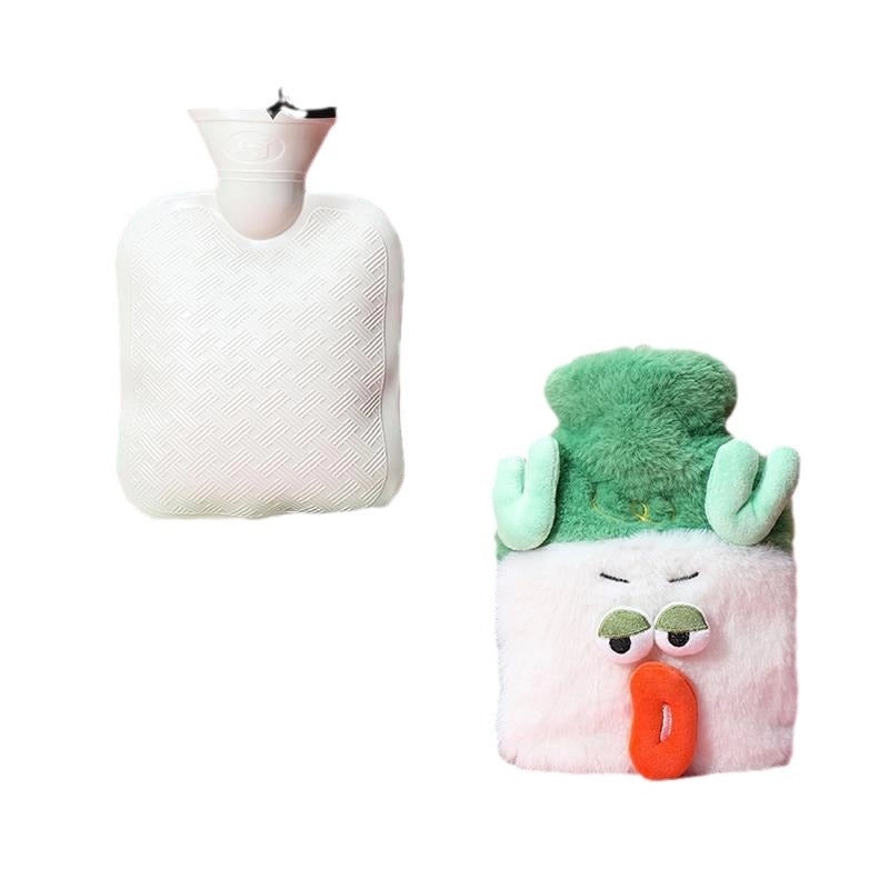 Plush Vegetable Hot Water Bottle Thickened Explosion-proof Soft Warm Belly Warmer for Baby Winter Use|Home & Living > Heating & Warmers
