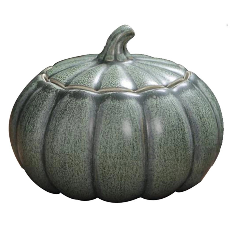 Ceramic Pumpkin Tea Canister Sealed Moisture-Proof Storage Red Green Tea Container with Logo|Kitchen Storage & Organization