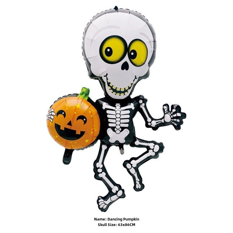 Halloween Ghost Spider Balloon Large Aluminum Foil Skull Man Pumpkin Decor|Halloween Decorations