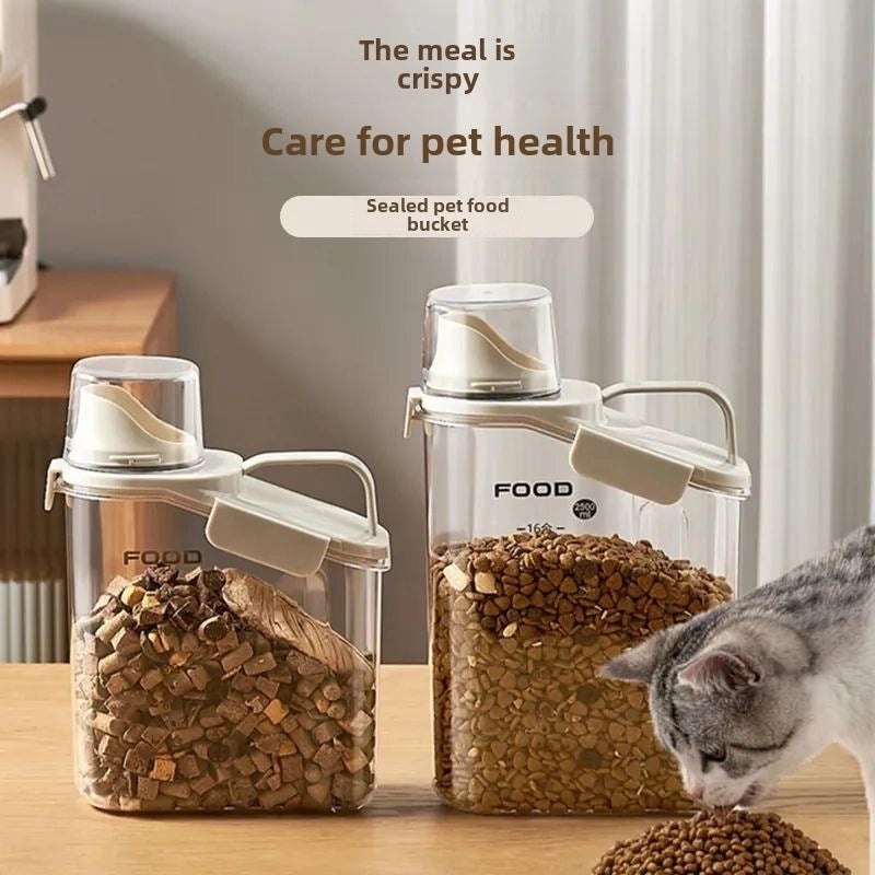 Pet Food Storage Container Airtight Cat & Dog Food Barrel Moisture-Proof Grain Storage Box | Pet Supplies Storage