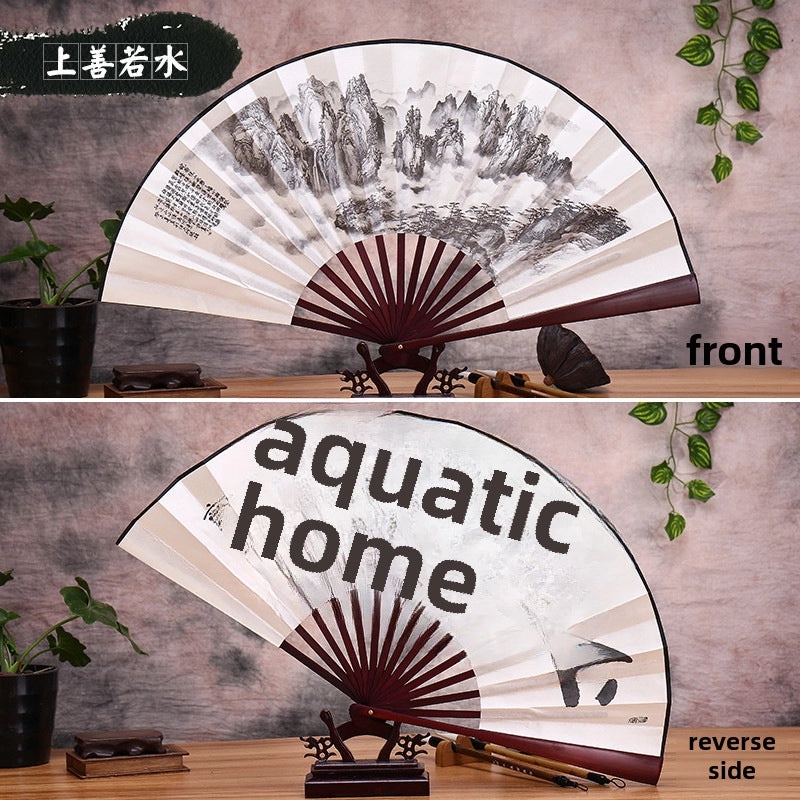 10 Inch Vintage Chinese Folding Fan for Advertising and Summer Promotion | Home & Garden > Fans & Cooling Appliances
