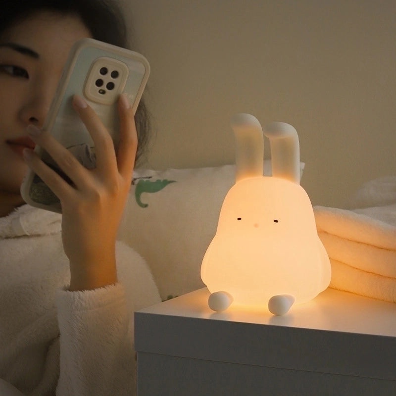 Cartoon Style Silicone Night Light for Indoor Use Solid Color Soft Glow|Home Decor & Lighting