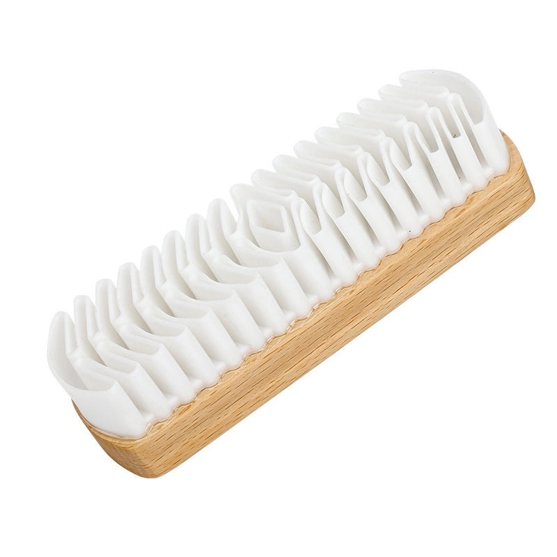 Wooden Handle Shoe Brush with Beech Wood and Horsehair for Leather and Suede Polishing | Shoe Care & Cleaning Tools