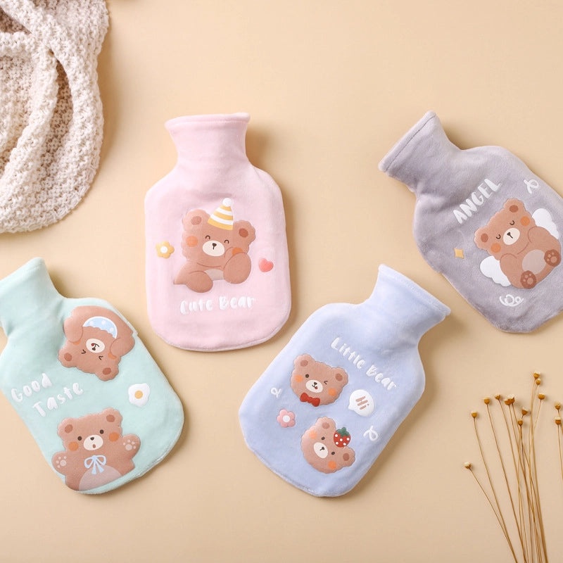 Cartoon Bear Plush Hot Water Bag for Women Winter Hand Warmer Japanese Korean Style|Hot Water Bags & Hand Warmers