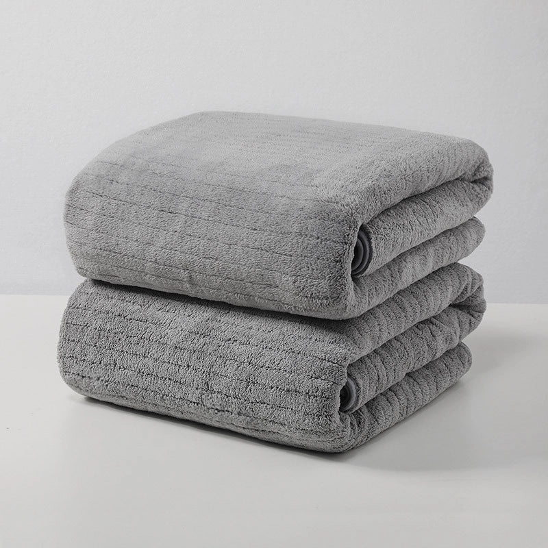 Coral Fleece Absorbent Quick-Dry Hair Towel Wrap for Adults | Bath Towels & Wraps