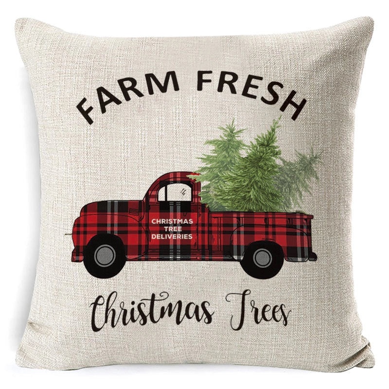 European Style Linen Christmas Pillow Cover for Sofa Cushion Cozy Home Decor|Home Decor & Accessories