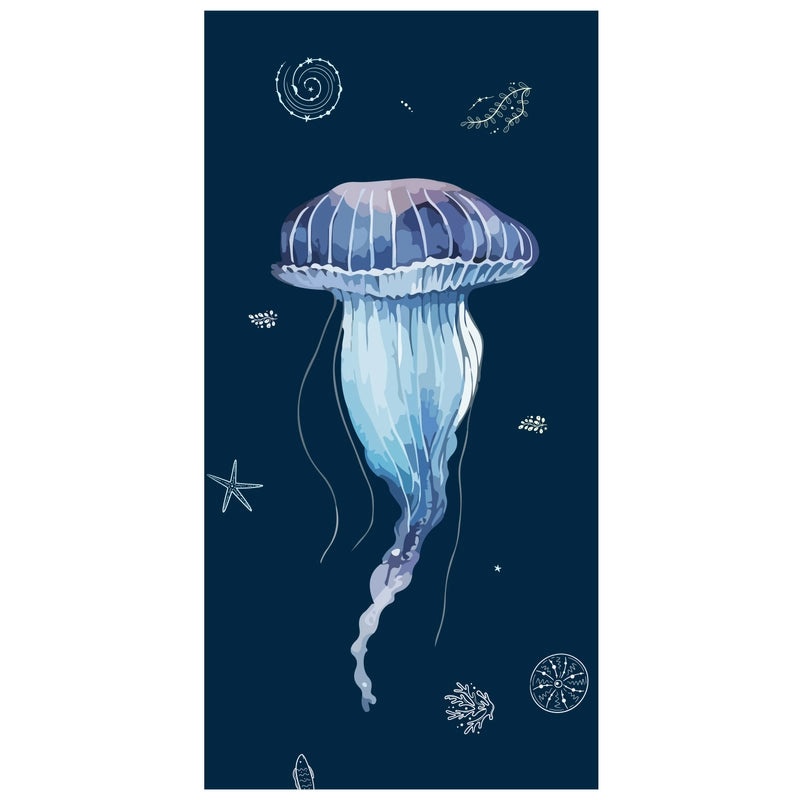 Underwater Animal Print Double-Sided Velvet Polyester Bath Towel | Bath & Beach Towels