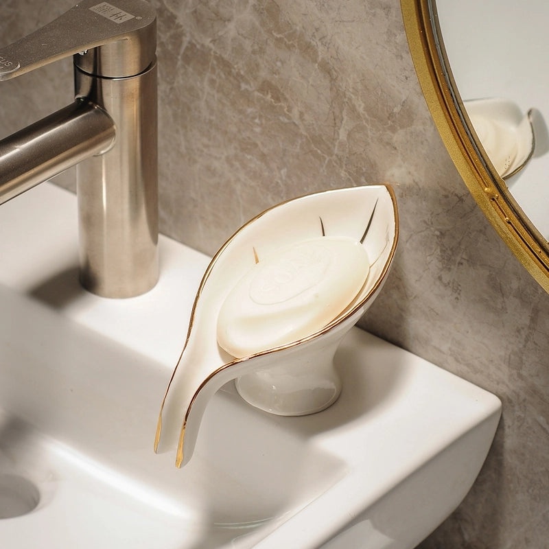 European Ceramic Soap Dish with Drainage | Bathroom Accessories