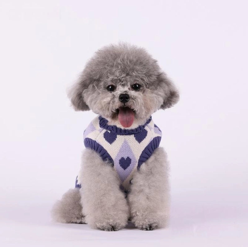 Adorable Yarn Heart Pattern Plush Pet Clothes|Pet Apparel and Accessories