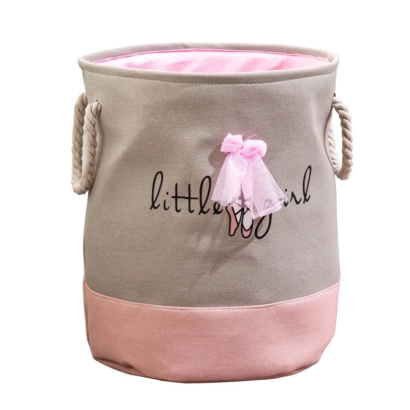 Dancing Girls Round Fabric Storage Basket Thickened Large Laundry Hamper Home Organizer Bag|Home Storage & Organization