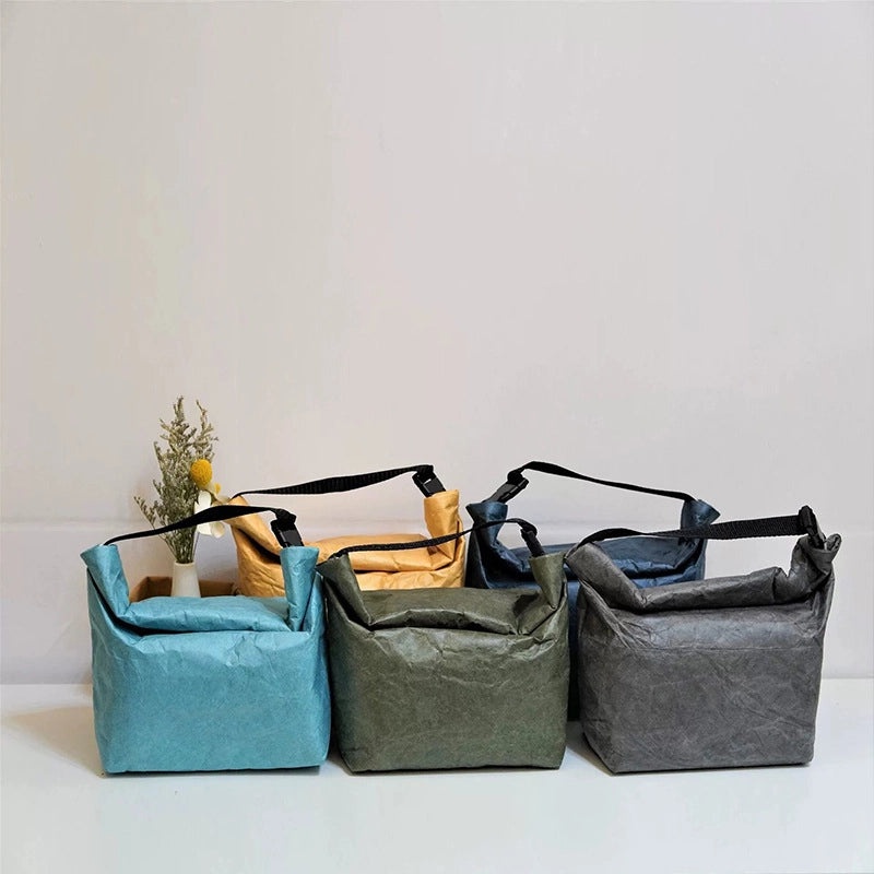 Creative Foldable DuPont Paper Lunch Bag with Thick Aluminum Foil Insulation | Insulated Lunch Bags & Cooler Bags