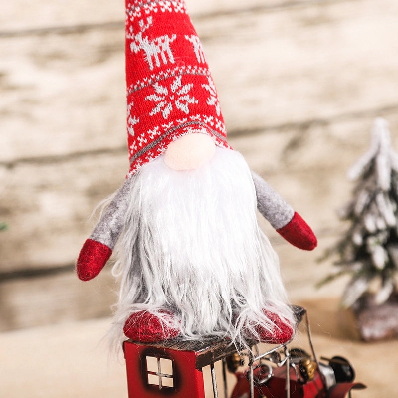 Christmas Faceless Rudolph Doll with Pointed Hat for Home and Mall Window Decor|Christmas Decorations