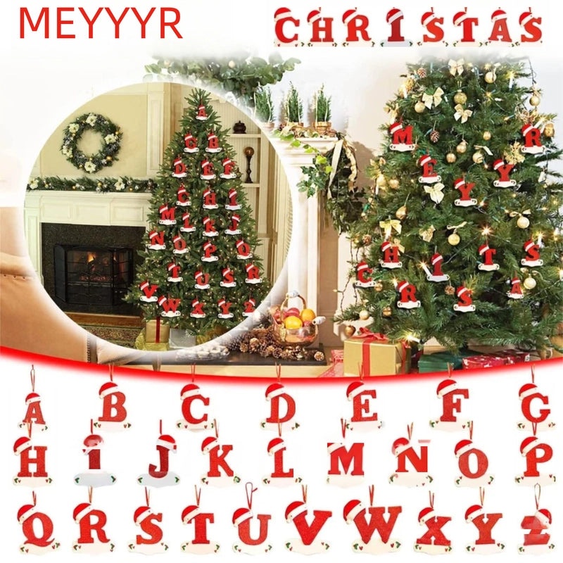 Christmas Wishing Tree and Hat Pendant DIY English Letter Charm for Holiday Gifts|Jewelry & Accessories
