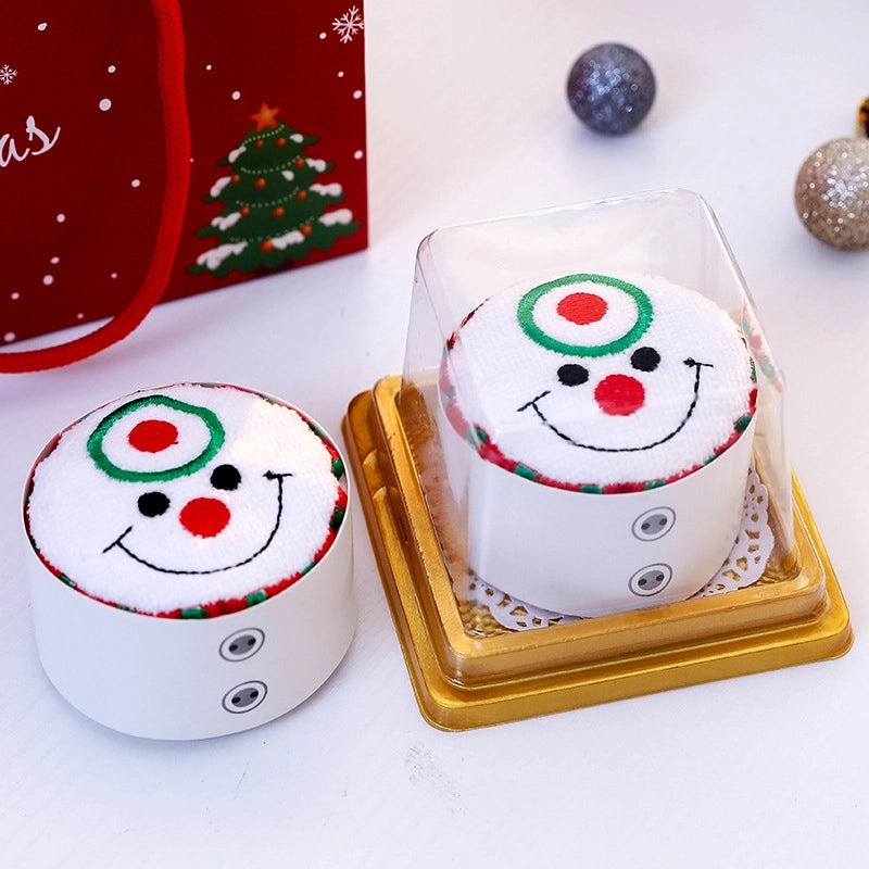 Nordic Christmas Tree Santa Claus Cotton Festival Towels | Home Decor & Seasonal Accessories