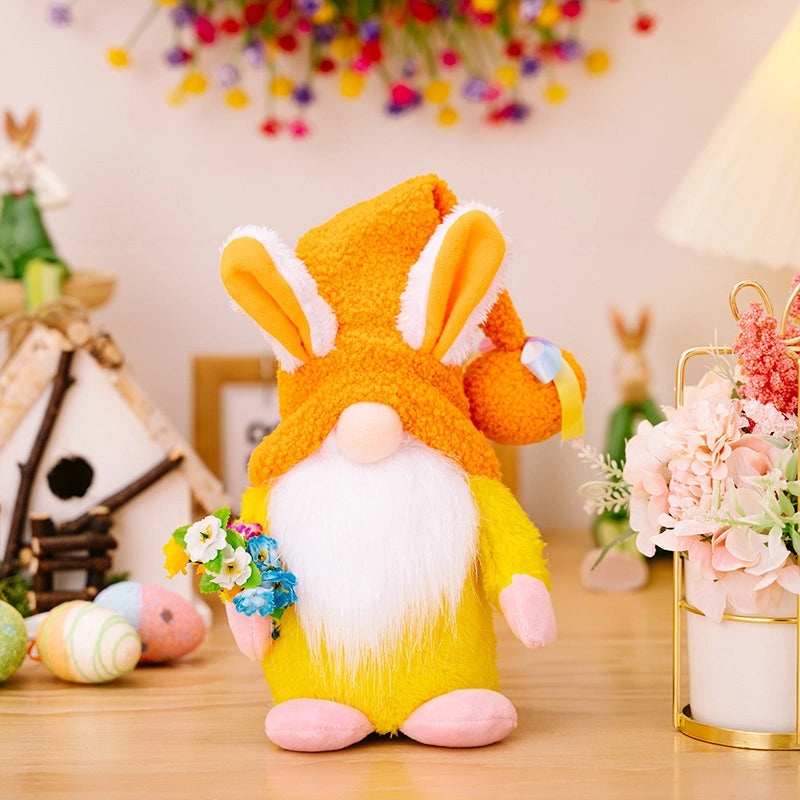 Adorable Easter Rudolph Doll Polyester Plush Table Decoration for Daily and Festival Use|Holiday Home Decor