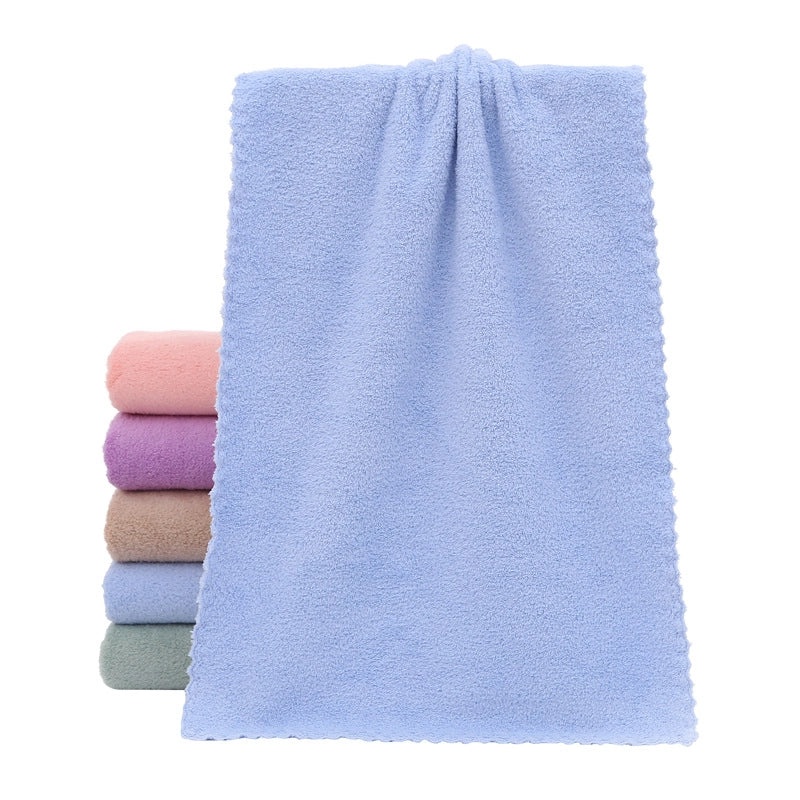 Thickened Cotton and Coral Fleece Face Towel Absorbent Soft Embroidered Logo Personalized Gift|Home & Living Towels