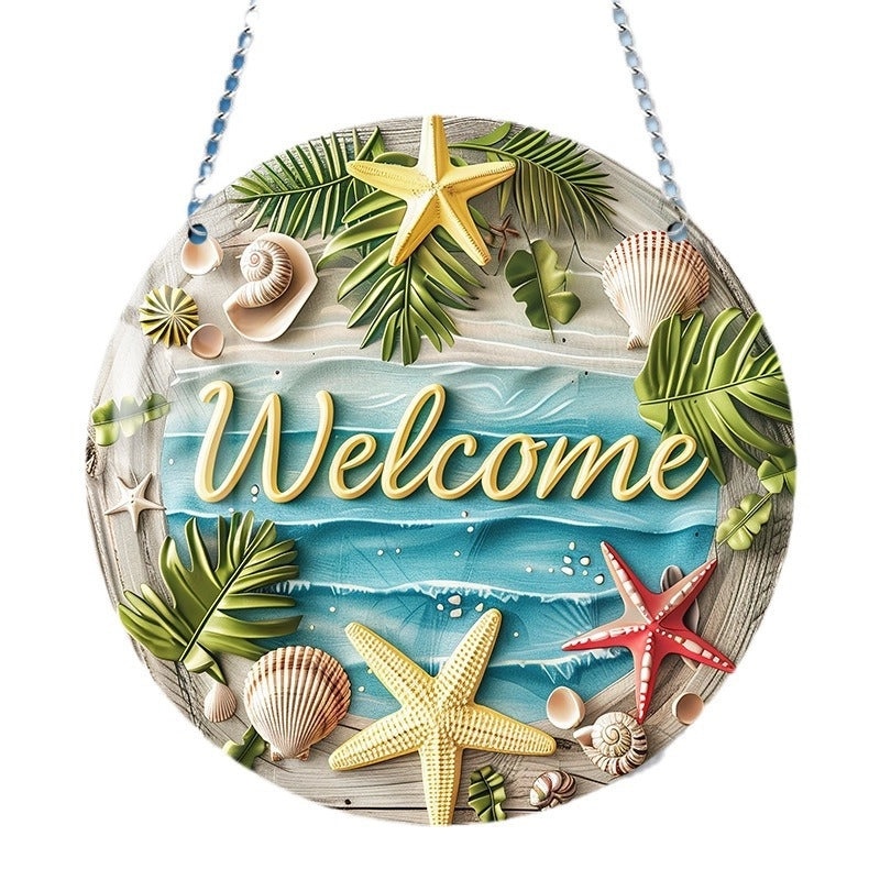 Casual Beach Letter Leaves Starfish Acrylic Pendant for Daily Holiday Wear|Jewelry & Accessories