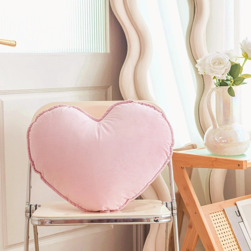 Heart-Shaped Solid Color Flower Pillow Covers for Couch and Sofa Decor | Home Decor & Cushion Covers