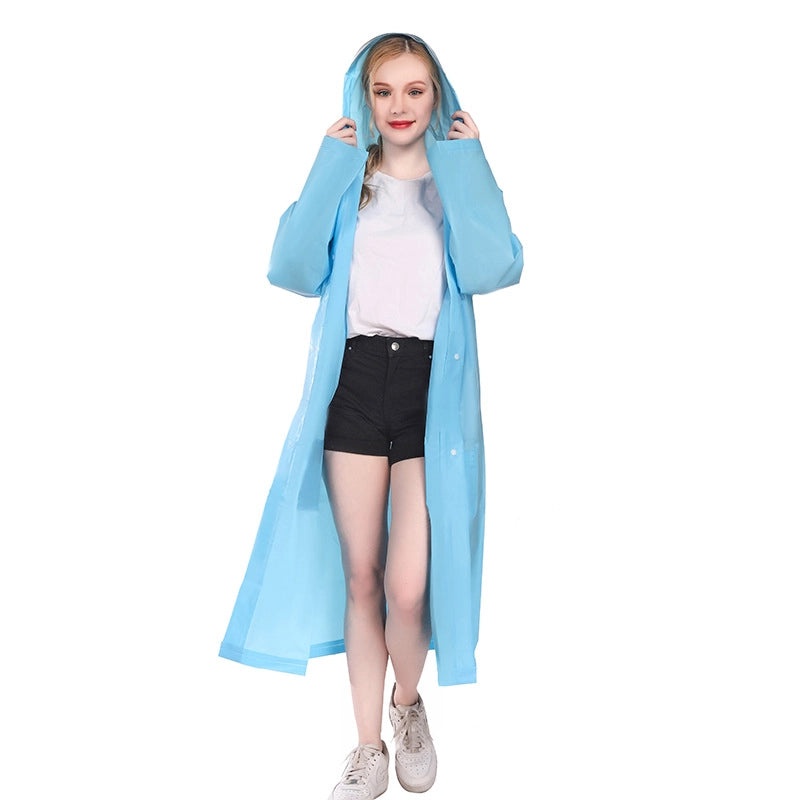 Thickened Disposable Adult Rain Poncho Lightweight EVA Outdoor Travel Raincoat with Logo Printing|Rain Gear & Ponchos