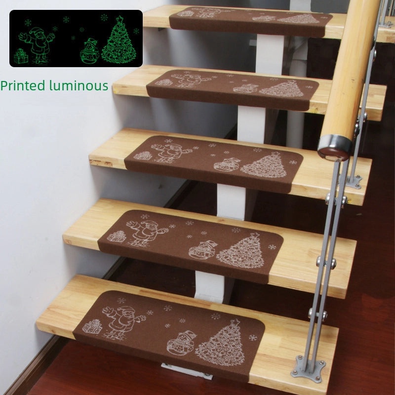 Luminous Non-slip Stair Step Mat Self-adhesive PVC Floor Rug Adhesive-free Stair Carpet|Home Decor Flooring Accessories