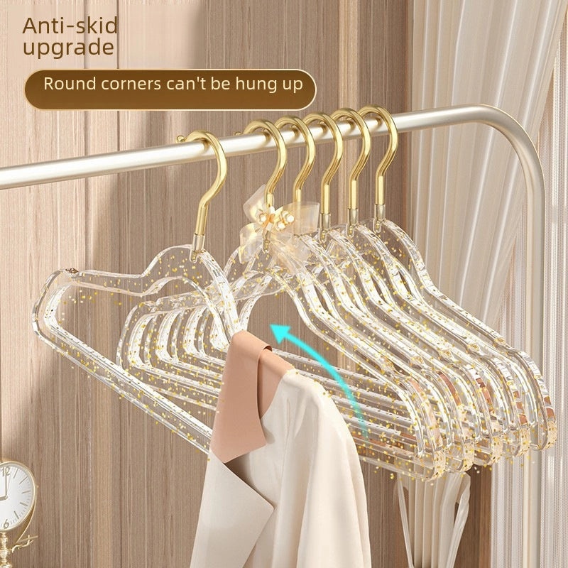 10 Pieces Transparent Acrylic Non-slip Clothes Hangers for Household and Store Use | Home & Living - Storage & Organization