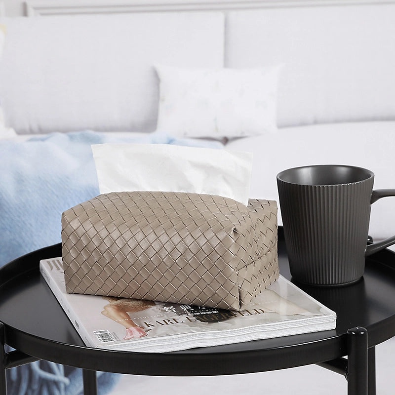 Stylish Solid Color PU Leather Tissue Box Cover|Home & Living Accessories