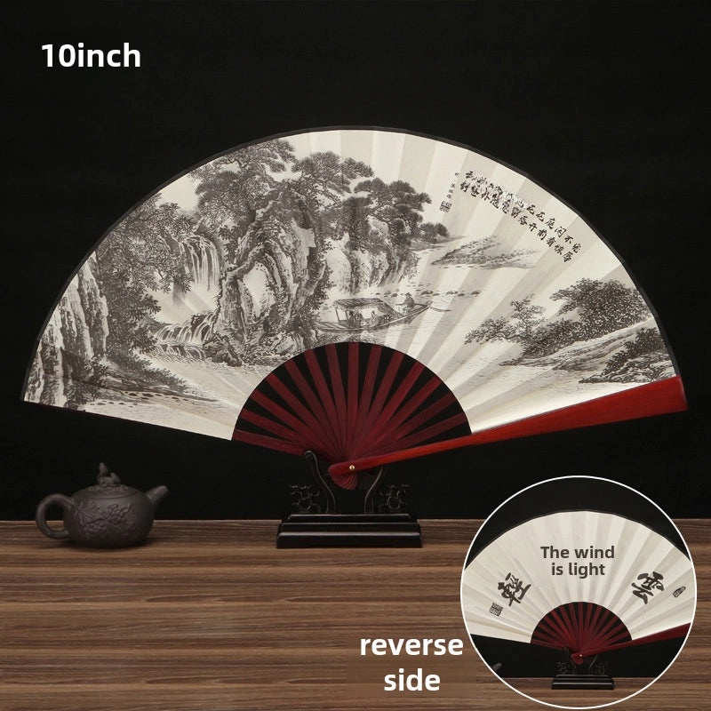10 Inch Vintage Chinese Folding Fan for Advertising and Summer Promotion | Home & Garden > Fans & Cooling Appliances