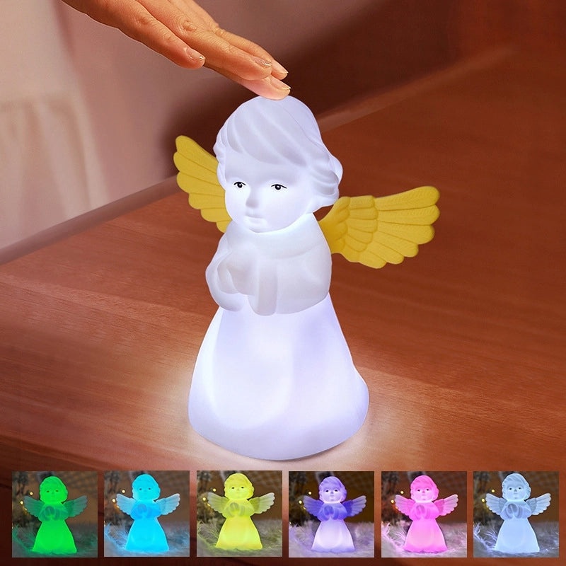 Christmas Angel Silicone Night Light LED Motion Sensor USB Rechargeable Creative Gift|Home Decor Lighting