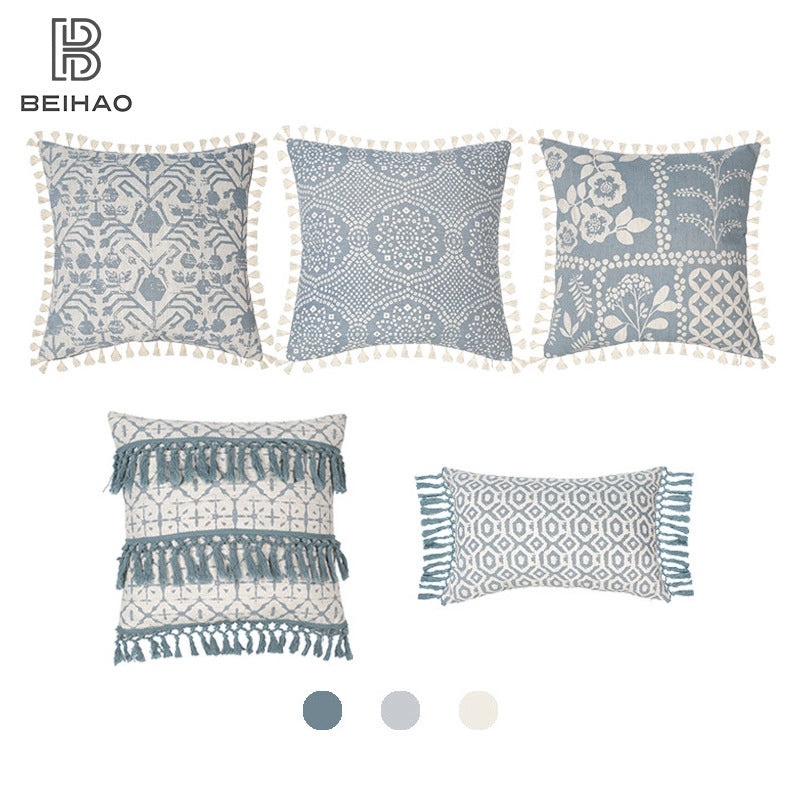 Geometric Cotton Linen Pillow Covers for Sofa Couch Minimalist Classic Decor | Home & Living Pillows