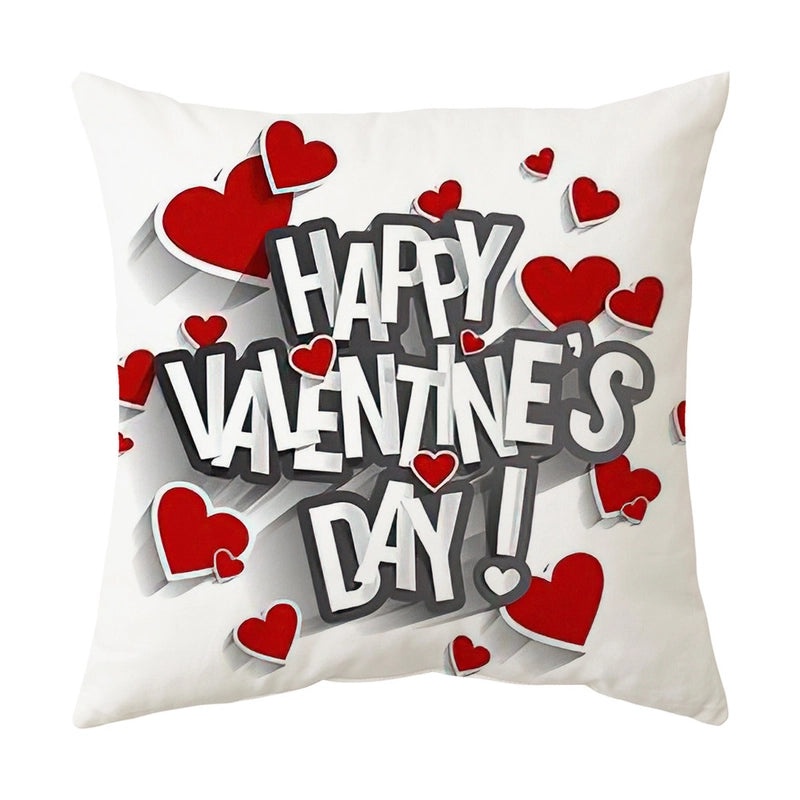 Valentine's Day Romantic Letter Landscape Plush Pillow Covers for Couch and Sofa Decor | Home Decor