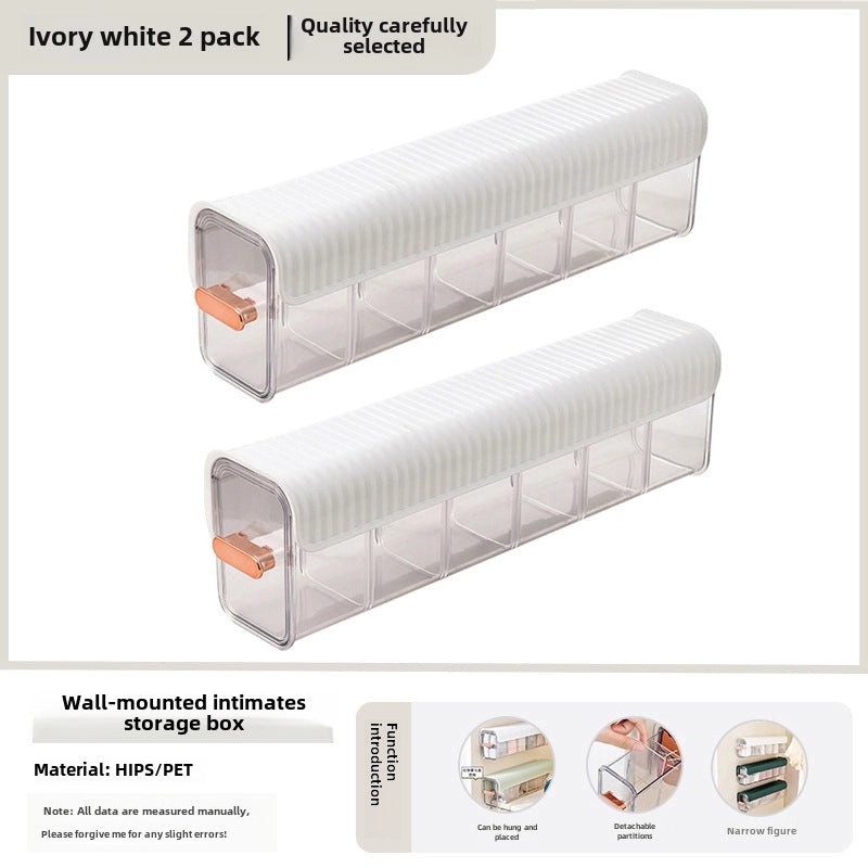 Transparent Wall-mounted Underwear Storage Box for Socks and Bra | Home Storage & Organization