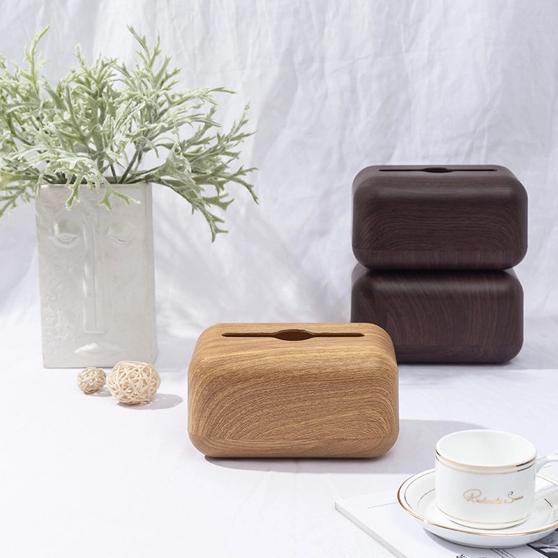 Black Walnut Imitation Wood Grain Tissue Box for Desktop Home Office Living Room | Home & Living Accessories