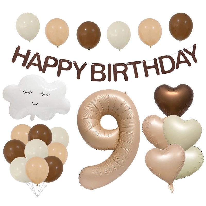 Birthday Party Heart Letter Balloons, Cute Minimalist Aluminum Foil Balloons for Indoor Outdoor Celebration|Party Decorations