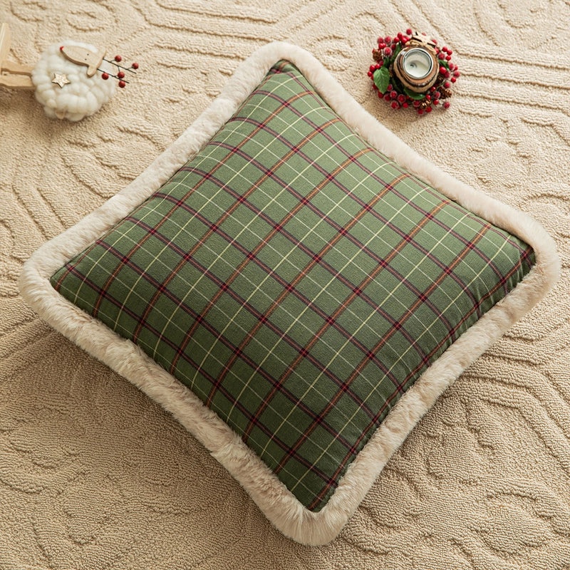 Elegant Plaid Polyester Throw Pillow Cover for Couch and Sofa Decor|Home Decor & Cushion Covers