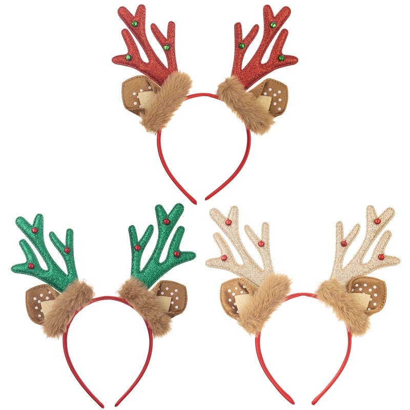 Festive Reindeer Antler Headband Cute Christmas Party Hair Accessory | Holiday Party Accessories