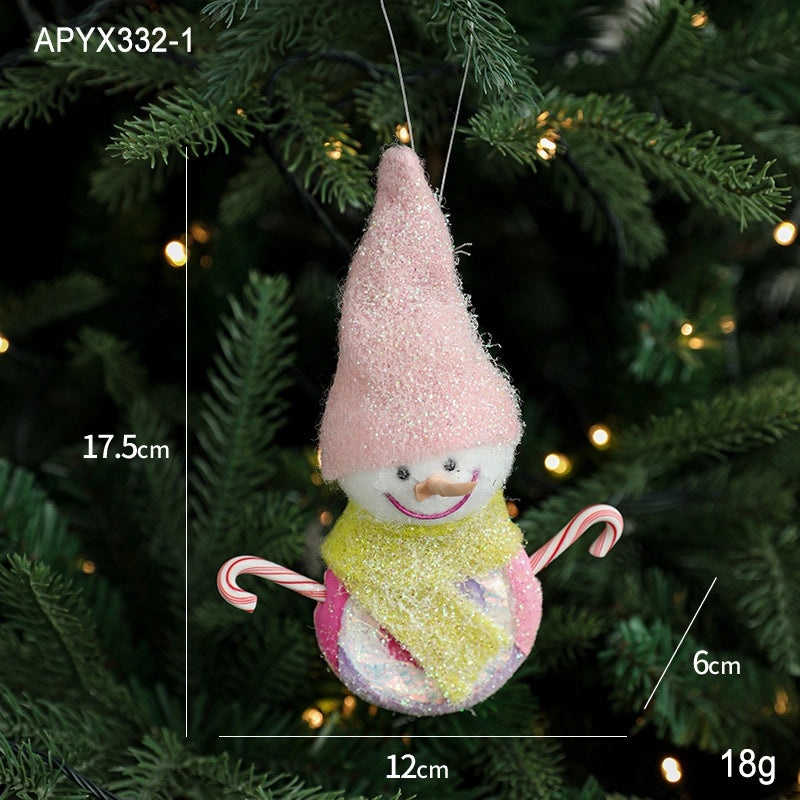 Adorable Pastoral Ice Cream Snowman Foam Hanging Ornaments for Casual Holiday Party Decorations|Holiday Ornaments