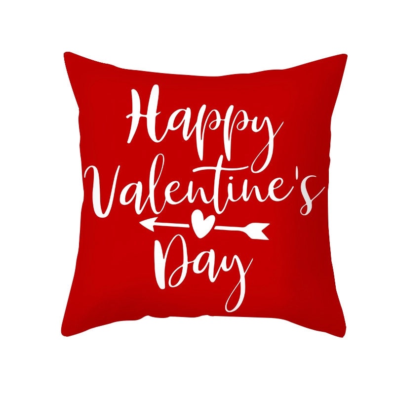 Valentine's Day Heart-Shaped Fiber Peach Skin Pillow Covers for Couch Sofa Decor|Home Decor