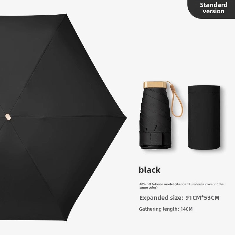 Vintage Cherry Print Folding Umbrella 60% UV Protection Dual-use Sun and Rain Shield|Sun Protection Umbrellas