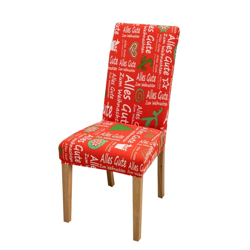 Christmas Elegant Minimalist Santa Snowflake Polyester Chair Cover for Couch Sofa Decor|Home Decor & Furniture Accessories