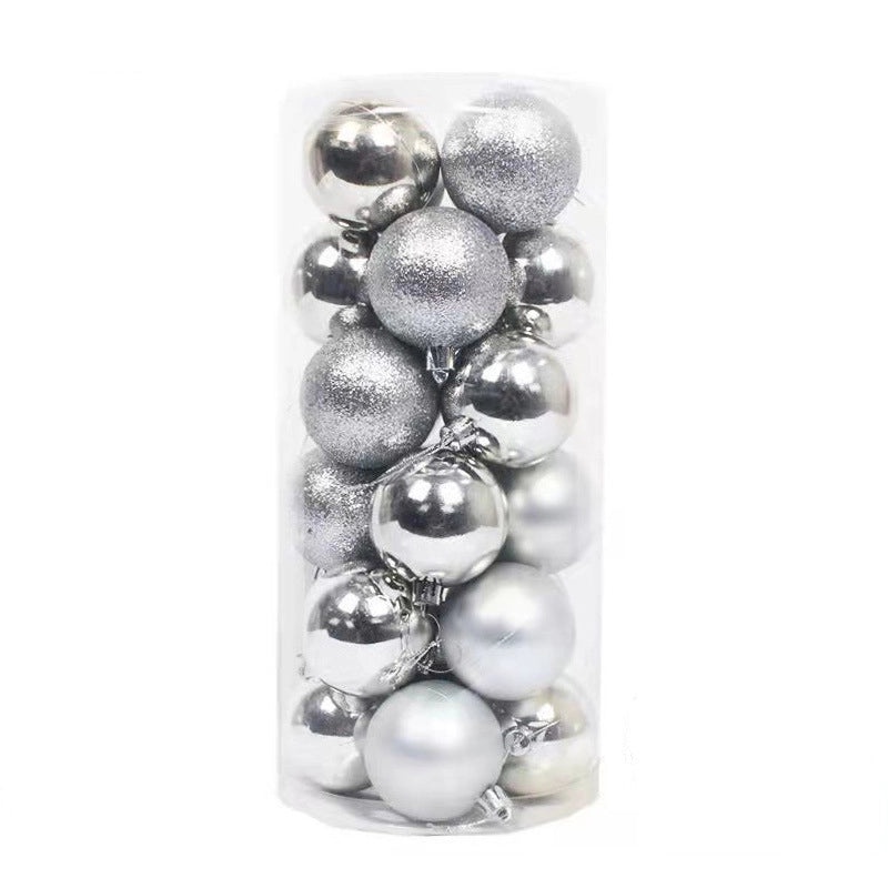 24PCS Christmas Hanging Ornaments Set 3-8cm Shiny Ball Decorations for Tree 2024|Christmas Ornaments