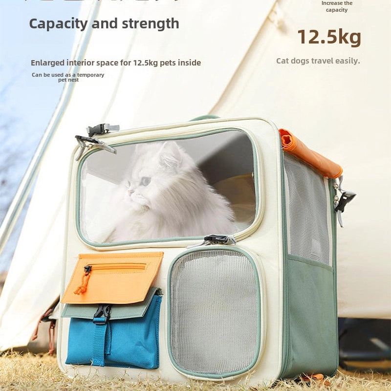 Portable Cat Backpack Carrier with Large Capacity for Pets | Pet Carriers & Backpacks