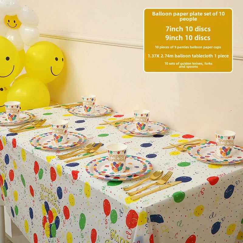 Kids Birthday Disposable Rectangular Tablecloth for Party Classroom Decoration|Party Supplies